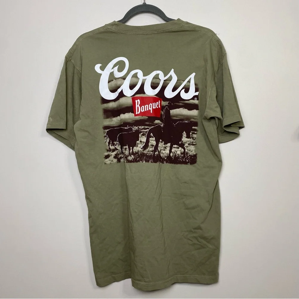 NWT Coors Banquet Cowboy Cattle T-Shirt L - Picture 2 of 4